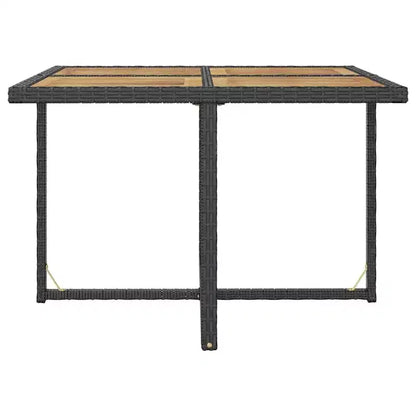 Salon de Jardin Ensemble Table et Chaises Extérieur en Résine Tressée et Bois d'Acacia – Sanzelize Design