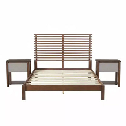 Ensemble de chambre Joy moderne 3 pièces en bois avec tête de lit et 2 tables de nuit – Sanzelize Design