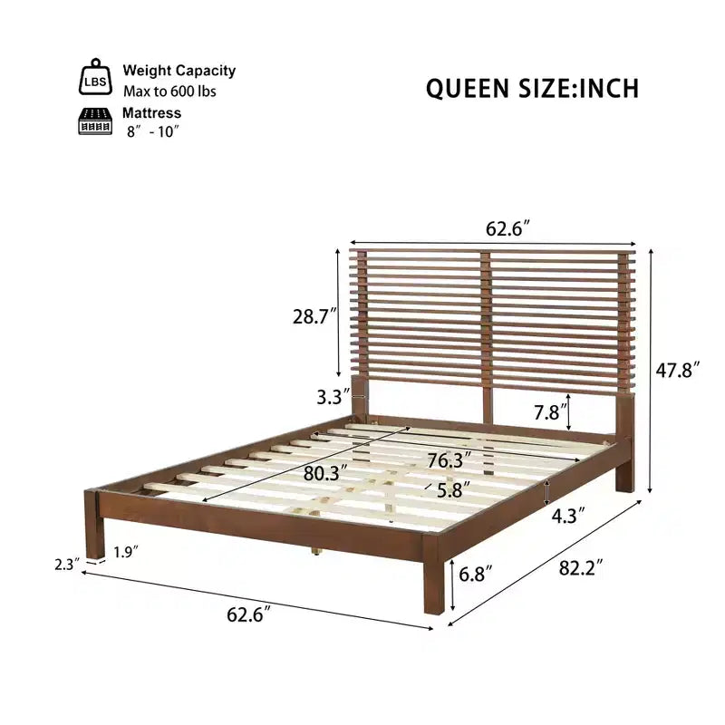 Ensemble de chambre Joy moderne 3 pièces en bois avec tête de lit et 2 tables de nuit – Sanzelize Design