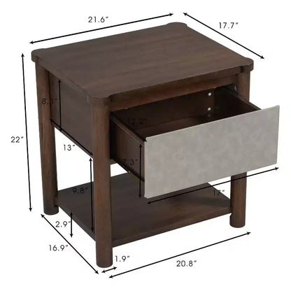 Ensemble de chambre Joy moderne 3 pièces en bois avec tête de lit et 2 tables de nuit – Sanzelize Design
