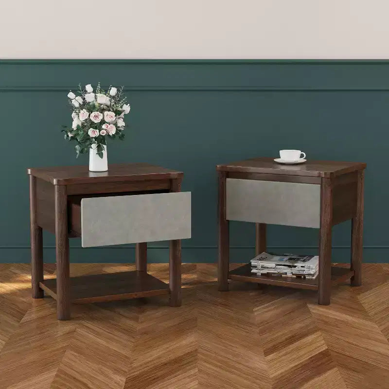 Ensemble de chambre Joy moderne 3 pièces en bois avec tête de lit et 2 tables de nuit – Sanzelize Design