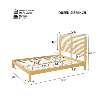Ensemble de chambre Joy moderne 3 pièces en bois avec tête de lit et 2 tables de nuit – Sanzelize Design