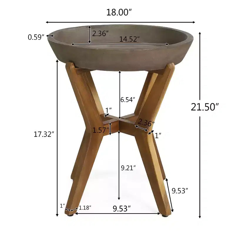 Ensemble de salle à manger de jardin 3 pièces Sunita Farmhouse avec table en bois d'acacia et chaises à bascule en fer – Sanzelize Design