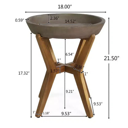 Ensemble de salle à manger de jardin 3 pièces Sunita Farmhouse avec table en bois d'acacia et chaises à bascule en fer – Sanzelize Design