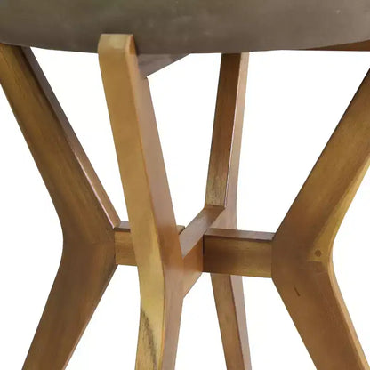 Ensemble de salle à manger de jardin 3 pièces Sunita Farmhouse avec table en bois d'acacia et chaises à bascule en fer – Sanzelize Design