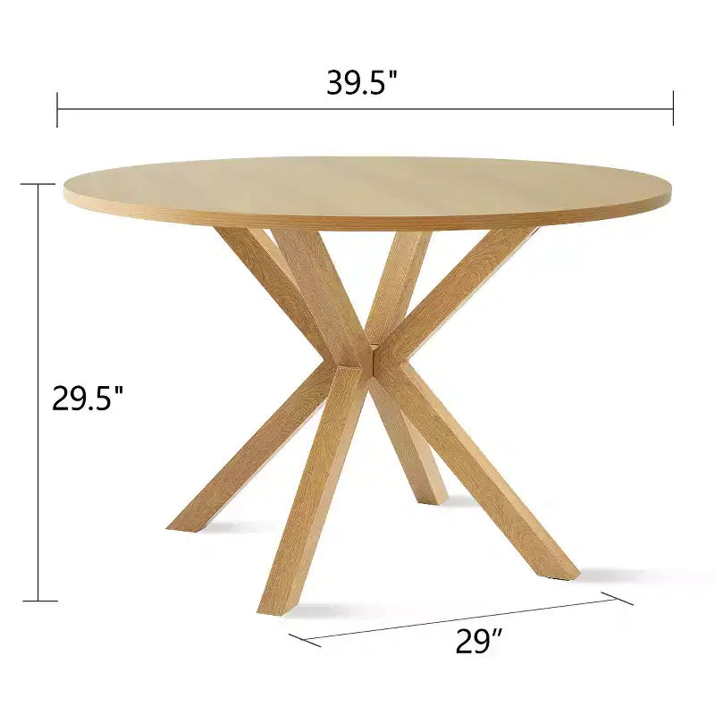 Ensemble de salle à manger moderne pour 4 personnes, table à pied central gain de place avec chaises tapissées en – Sanzelize Design
