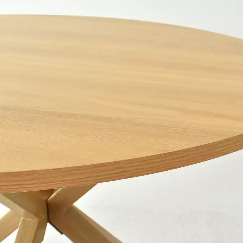 Ensemble de salle à manger moderne pour 4 personnes, table à pied central gain de place avec chaises tapissées en – Sanzelize Design