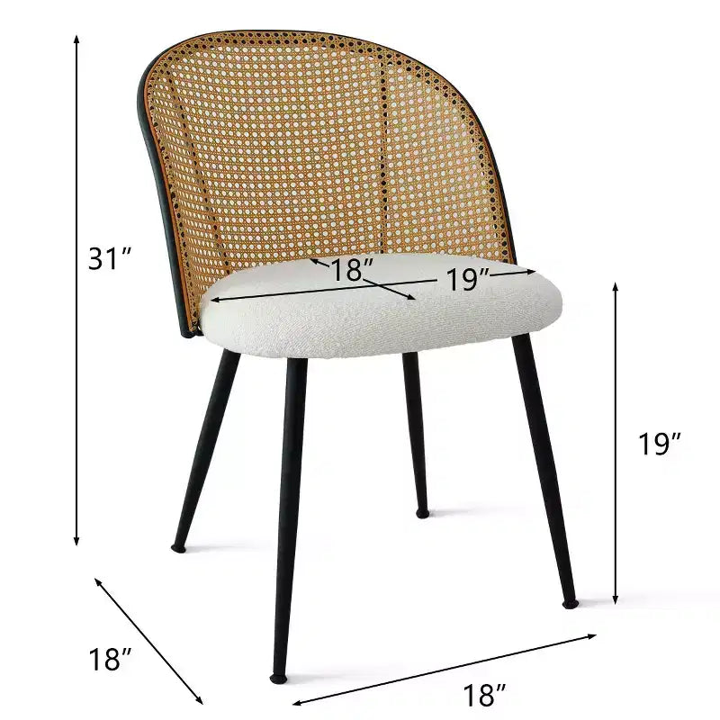 Ensemble de salle à manger moderne pour 4 personnes, table à pied central gain de place avec chaises tapissées en – Sanzelize Design