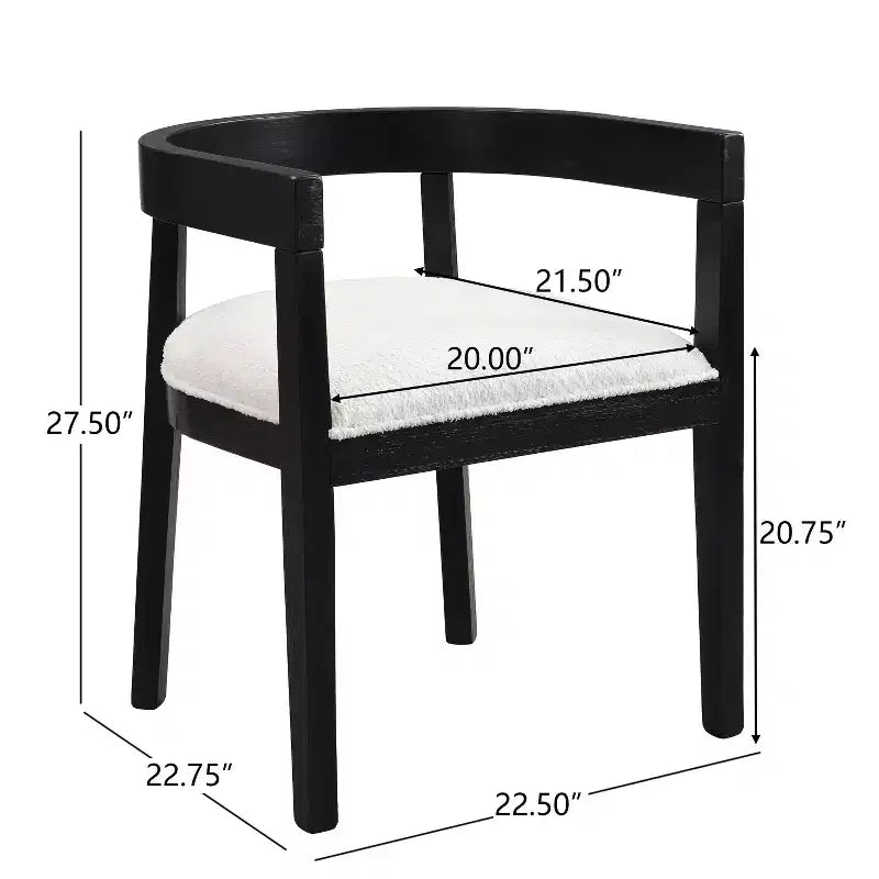 Sonal - Ensemble de salle à manger moderne de 5 pièces avec table ronde et 4 chaises rembourrées en bois d'hévéa – Sanzelize Design