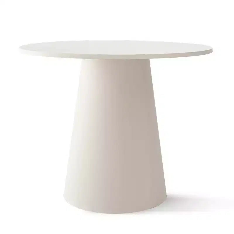 Petit ensemble de salle à manger pour 2 personnes, chaises rembourrées beiges, table à manger ronde sur pied – Sanzelize Design