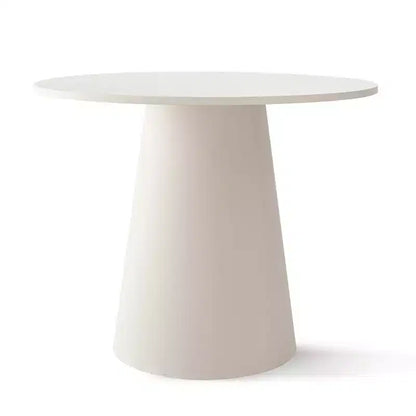 Petit ensemble de salle à manger pour 2 personnes, chaises rembourrées beiges, table à manger ronde sur pied – Sanzelize Design