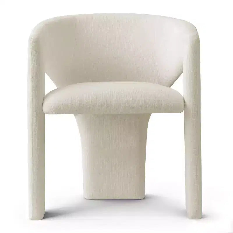 Petit ensemble de salle à manger pour 2 personnes, chaises rembourrées beiges, table à manger ronde sur pied – Sanzelize Design