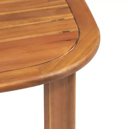 Chanan, ensemble de 2 sièges modernes en bois d'acacia avec table à lattes et causeuse – Sanzelize Design