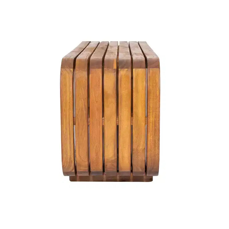 Melow Ensemble de salon de jardin moderne 5 pièces en aluminium avec tables basses en bois d'acacia – Sanzelize Design