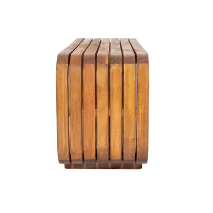 Melow Ensemble de salon de jardin moderne 5 pièces en aluminium avec tables basses en bois d'acacia – Sanzelize Design