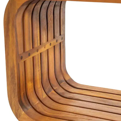 Melow Ensemble de salon de jardin moderne 5 pièces en aluminium avec tables basses en bois d'acacia – Sanzelize Design