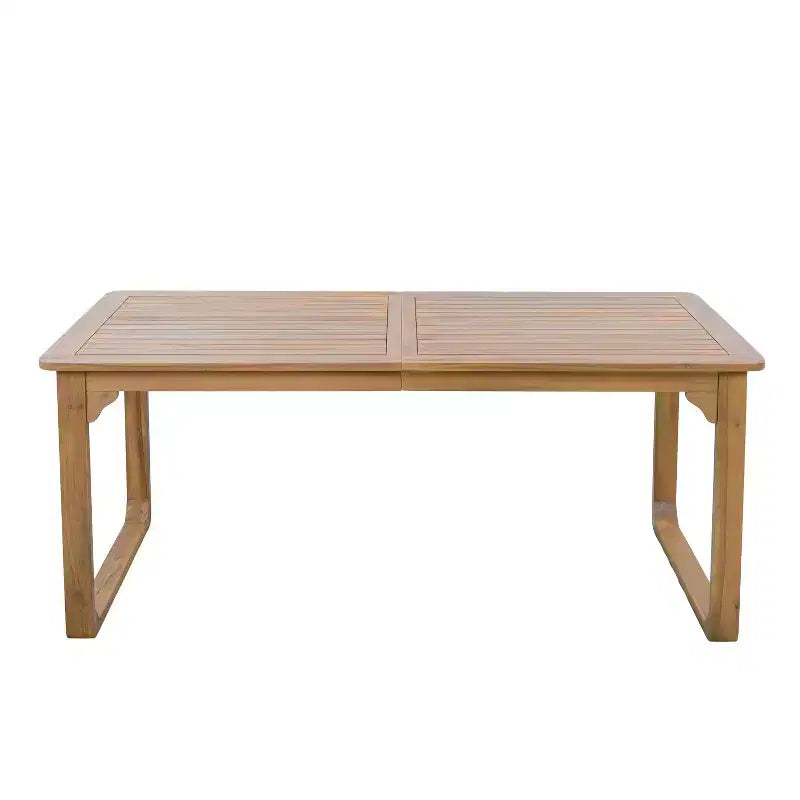Ensemble de salle à manger d'extérieur 5/7 pièces, table en bois d'acacia 180 cm avec coussins + 6 chaises de salle à – Sanzelize Design
