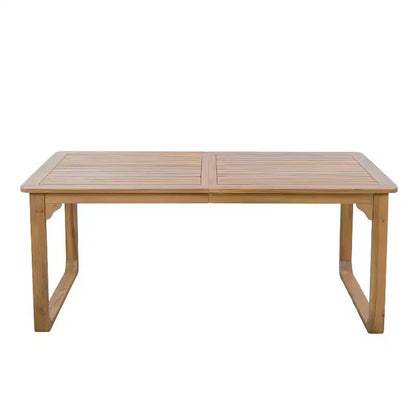 Ensemble de salle à manger d'extérieur 5/7 pièces, table en bois d'acacia 180 cm avec coussins + 6 chaises de salle à – Sanzelize Design