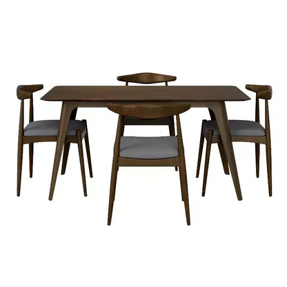 Ensemble de salle à manger minimaliste en bois pour 4 personnes – Sanzelize Design