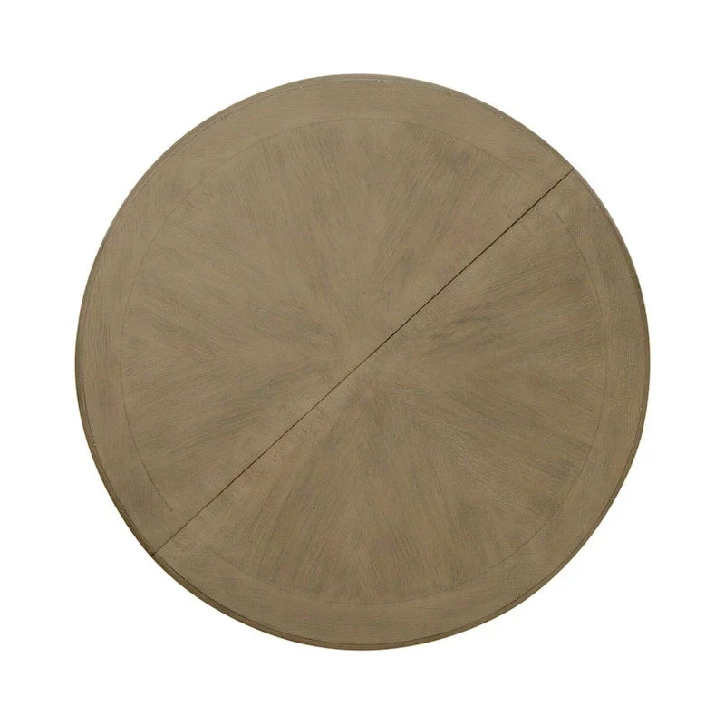 Table à dîner ronde sur pied avec rallonges escamotables - 2 finitions – Sanzelize Design