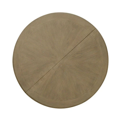 Table à dîner ronde sur pied avec rallonges escamotables - 2 finitions – Sanzelize Design