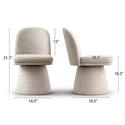 Lot de 6 chaises de salle à manger modernes sans accoudoirs, pivotantes à 360°, avec piétement tulipe – Sanzelize Design