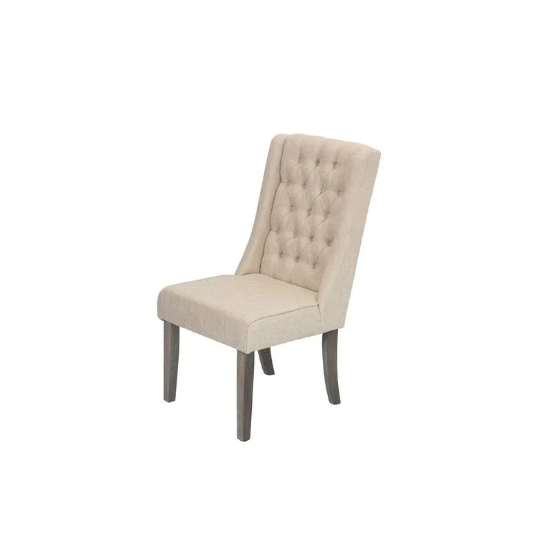 Ensemble de salle à manger extensible gris rustique 9 pièces – Sanzelize Design