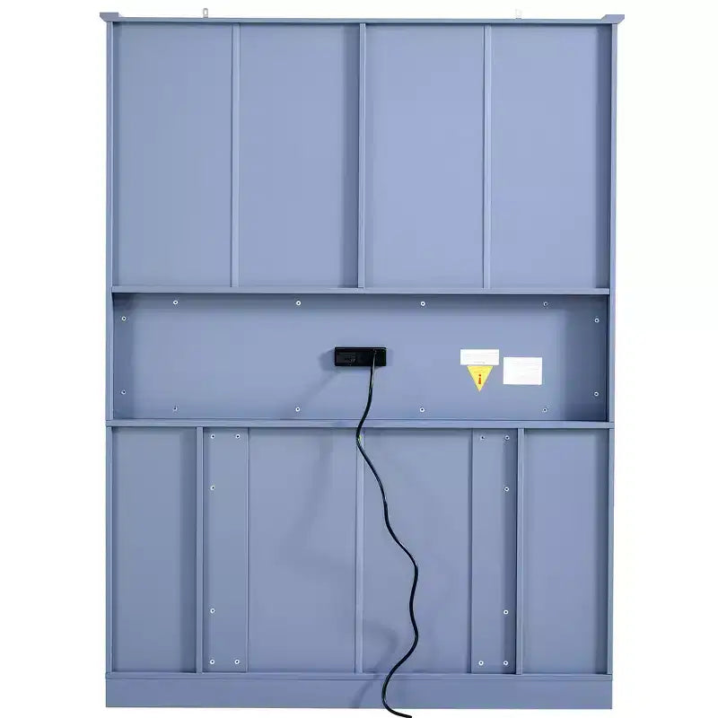 Garde-manger de cuisine autoportant de 180 cm de haut, grand buffet de salle à manger avec 4 portes pliantes, étagères – Sanzelize Design