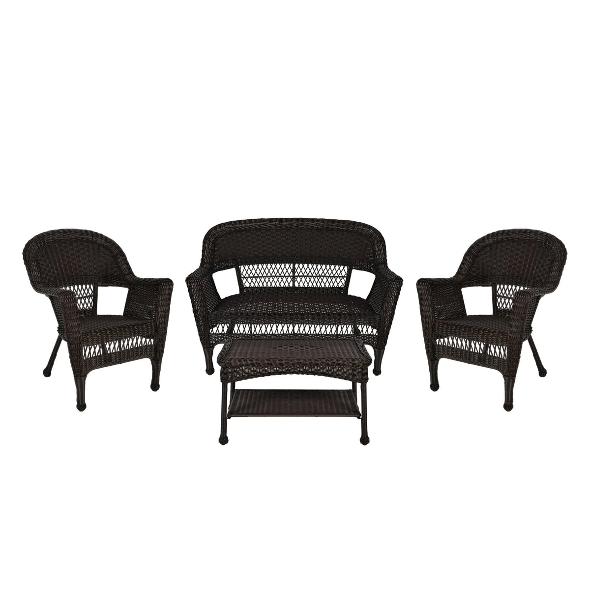 Salon de conversation 4 pièces en osier pour terrasse – Sanzelize Design