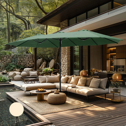Grand Parasol Double Face de 4,5 m avec Base Incluse pour terrasse – Sanzelize Design