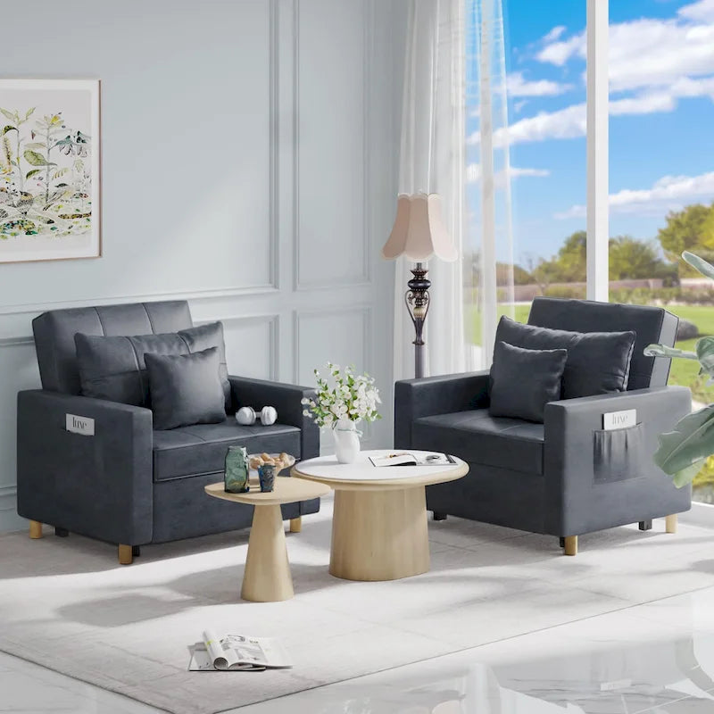 Fauteuil convertible 3-en-1, plusieurs coloris, une place – Sanzelize Design