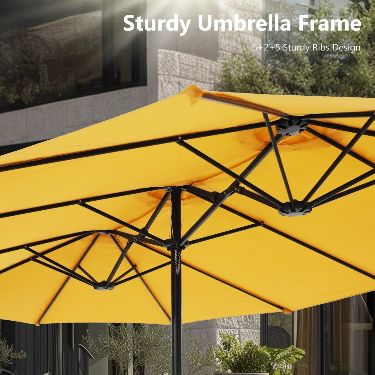 Grand Parasol Double Face de 4,5 m avec Base Incluse pour terrasse – Sanzelize Design