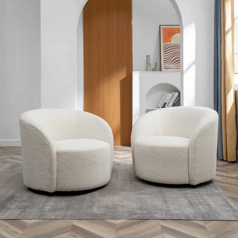 Fauteuil pivotant rembourré de 86 cm de large (lot de 2) – Sanzelize Design
