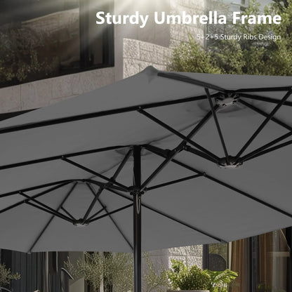 Grand Parasol Double Face de 4,5 m avec Base Incluse pour terrasse – Sanzelize Design
