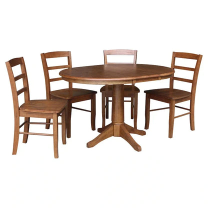 Table à manger ronde extensible 91,4 cm avec 4 chaises Madrid – Sanzelize Design