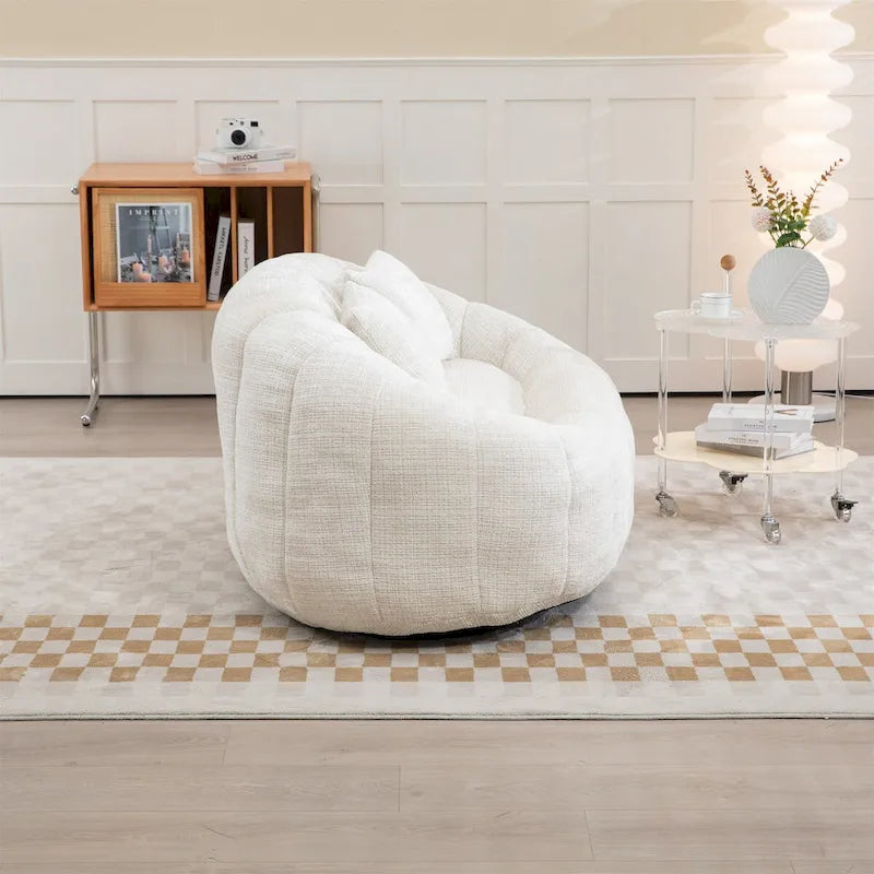 Fauteuil poire paresseux en chenille – Sanzelize Design
