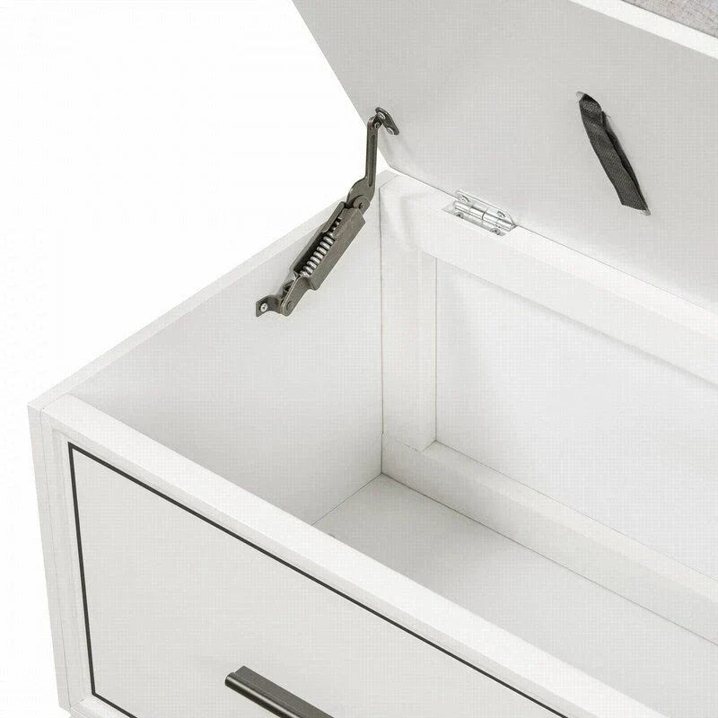 Banc à chaussures avec coussin amovible et rangement dissimulé pour l'entrée et le salon – Sanzelize Design
