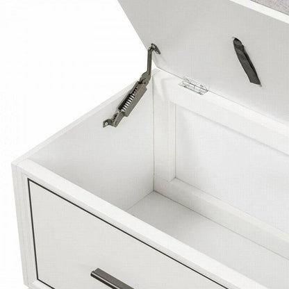 Banc à chaussures avec coussin amovible et rangement dissimulé pour l'entrée et le salon – Sanzelize Design