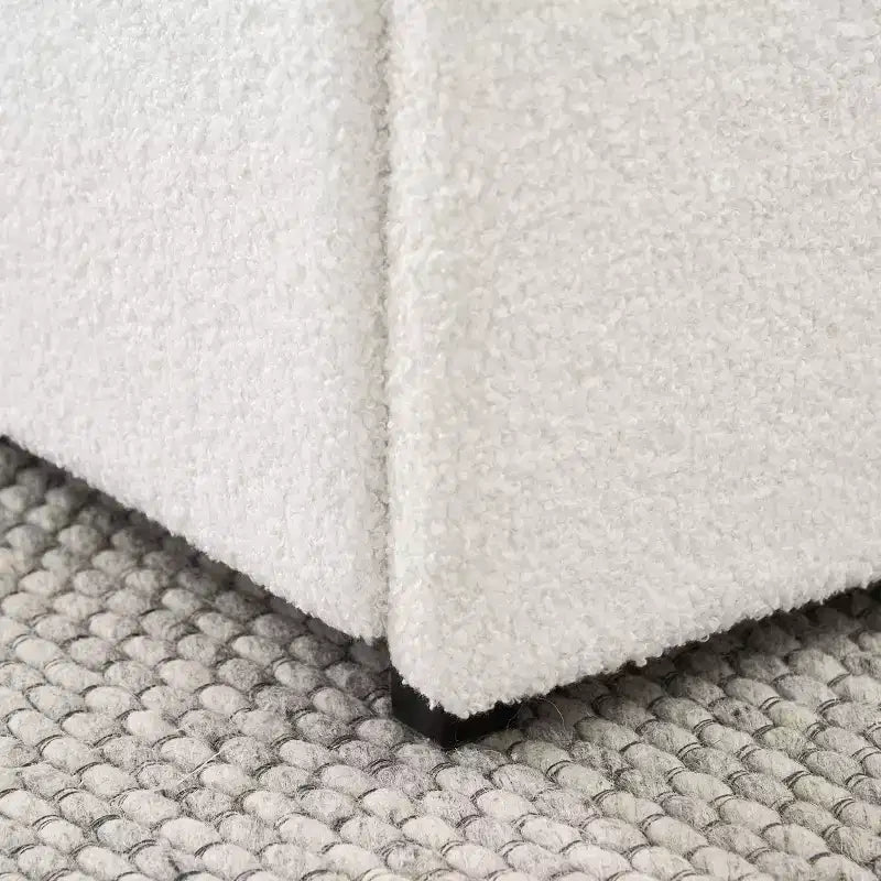 Lit 152 x 203 cm Moderne Rembourré en Boucle avec Tiroirs de Rangement – Sanzelize Design