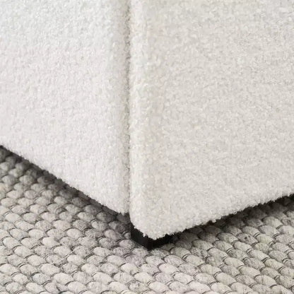 Lit 152 x 203 cm Moderne Rembourré en Boucle avec Tiroirs de Rangement – Sanzelize Design