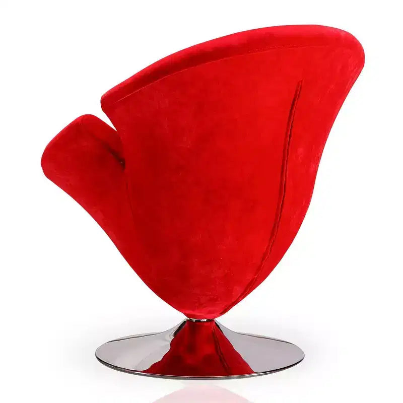Lot de 4 Chaises d'appoint pivotantes Tulip Orange/Jaune: Revêtement en velours, Aucun assemblage requis – Sanzelize Design