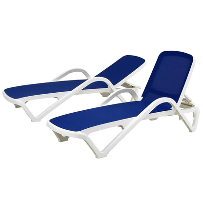 Ensemble de deux chaises longues Plymouth Collection toutes saisons - 195,6 cm – Sanzelize Design