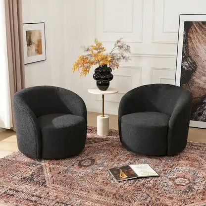 Fauteuil pivotant rembourré de 86 cm de large (lot de 2) – Sanzelize Design