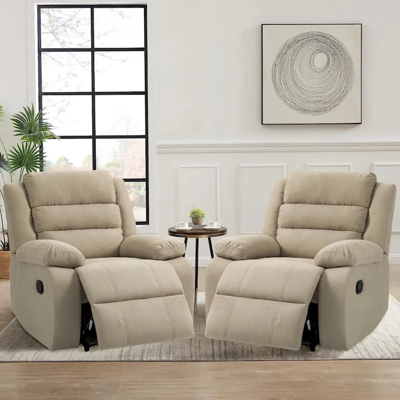 Fauteuil inclinable manuel classique et traditionnel, ensemble de 2 – Sanzelize Design