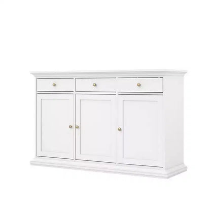 Buffet 3 portes et 3 tiroirs, Blanc – Sanzelize Design