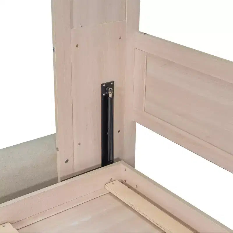 Lit escamotable 152 x 203 cm avec canapé, Lit escamotable 152 x 203 cm en bois avec éclairage LED – Sanzelize Design
