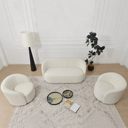 Fauteuil pivotant rembourré de 86 cm de large (lot de 2) – Sanzelize Design