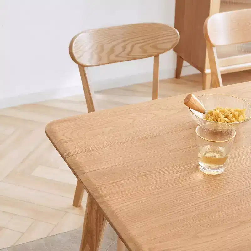 Lot de 4 chaises de salle à manger en bois massif, chaises en bois naturel pour cuisine, salle à manger, salon – Sanzelize Design