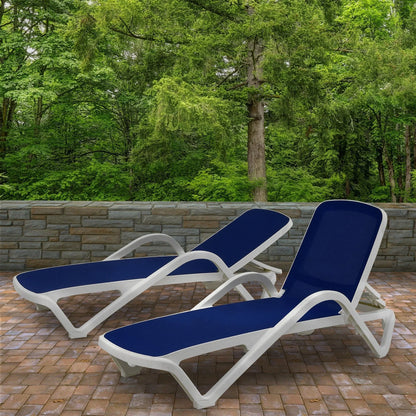 Ensemble de deux chaises longues Plymouth Collection toutes saisons - 195,6 cm – Sanzelize Design