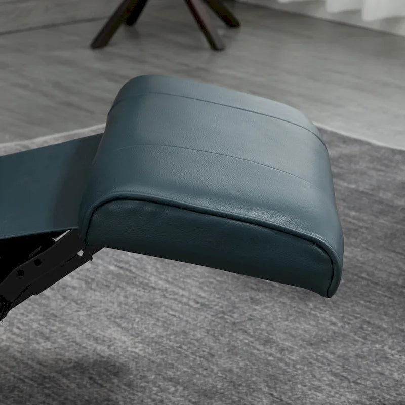 Fauteuil inclinable manuel pivotant en similicuir avec repose-pieds confortable et relaxant – Sanzelize Design